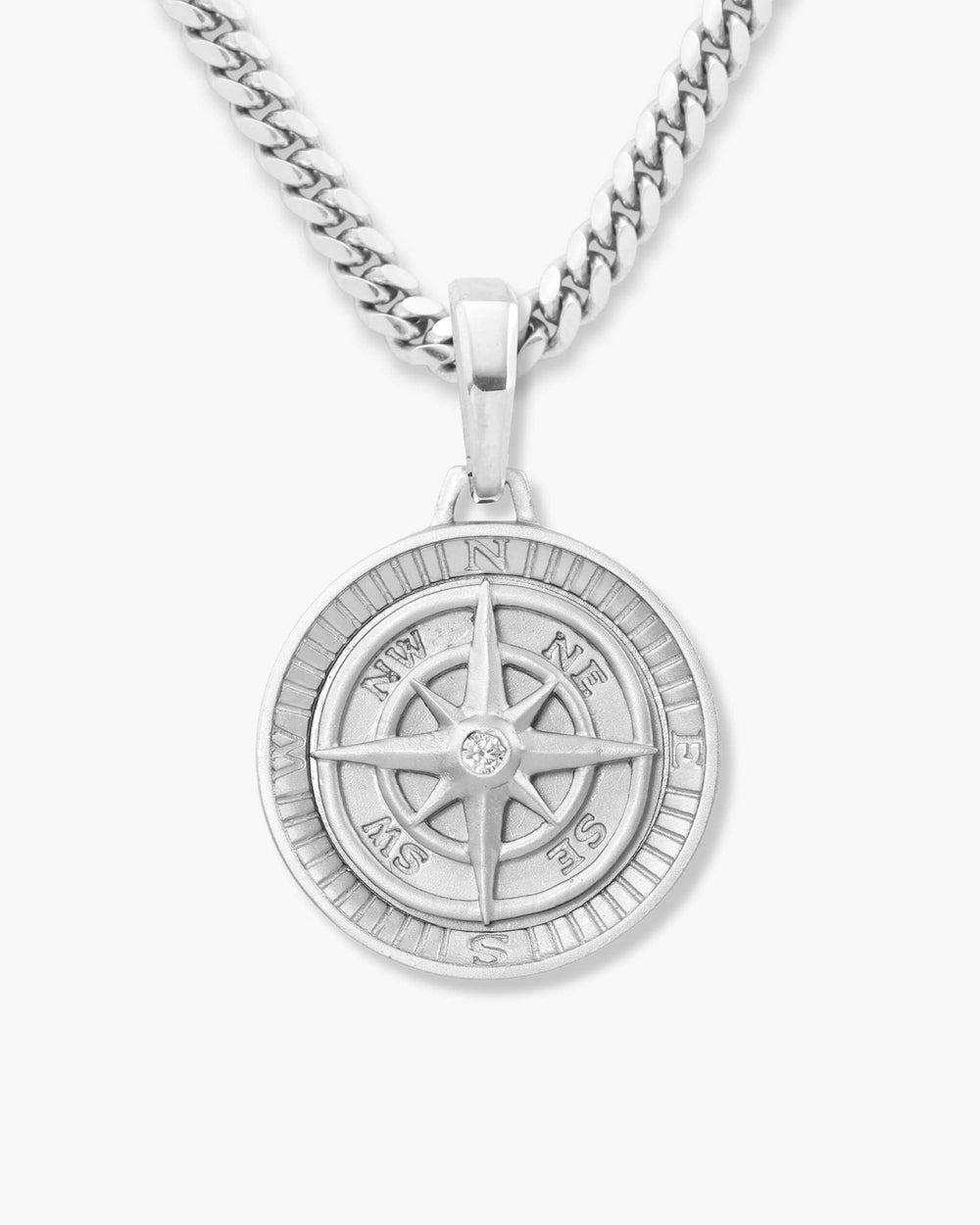 Compass_Pendant_Silver_View1_Cuban_Shopify_Tall_9514d984-107f-4aa7-9432-82af42865566