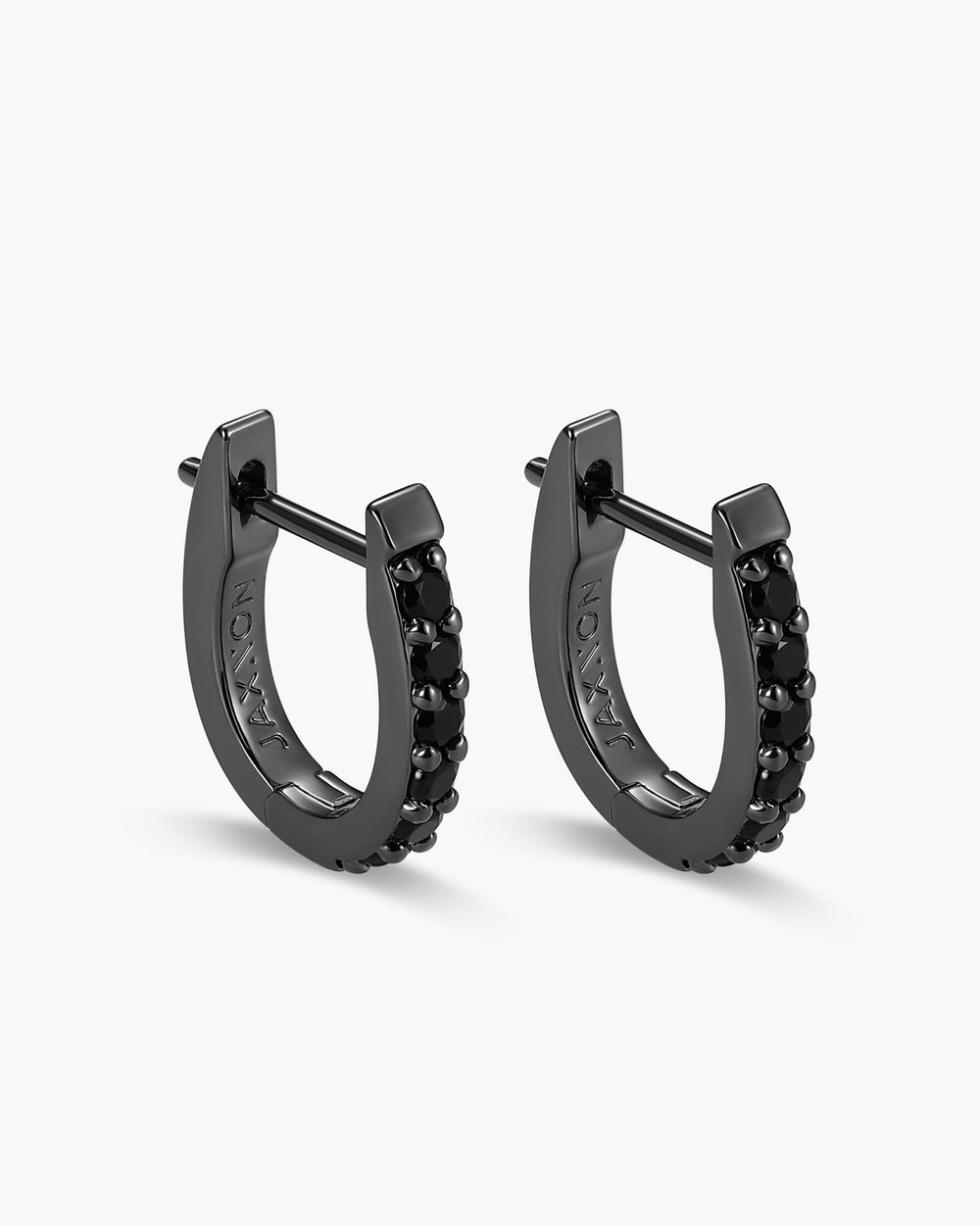 Studded_Huggie_Earrings_Black_View1_Shopify_Tall