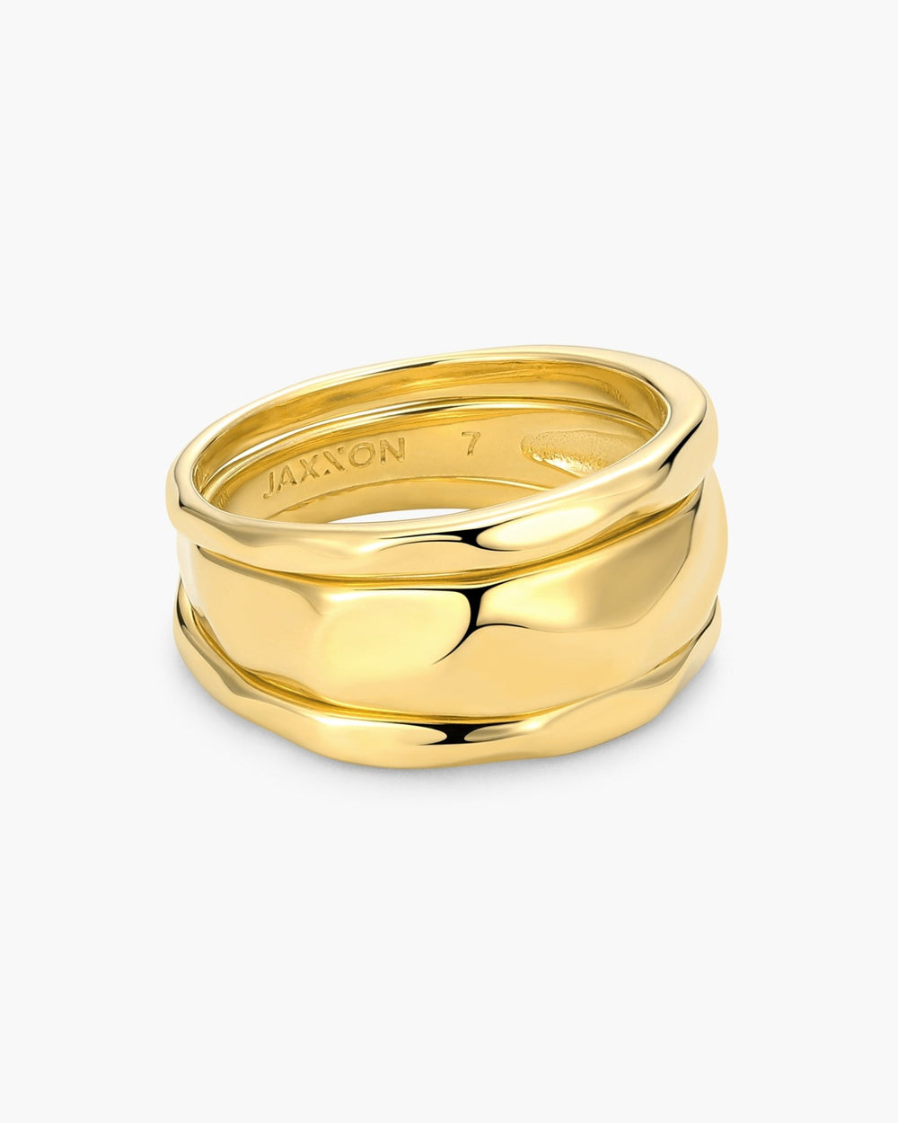 Womens_Hammered_Stacked_Rings_Gold_View1_Shopify_Tall