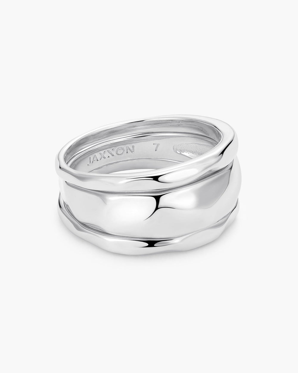 Womens_Hammered_Stacked_Rings_Silver_View1_Shopify_Tall